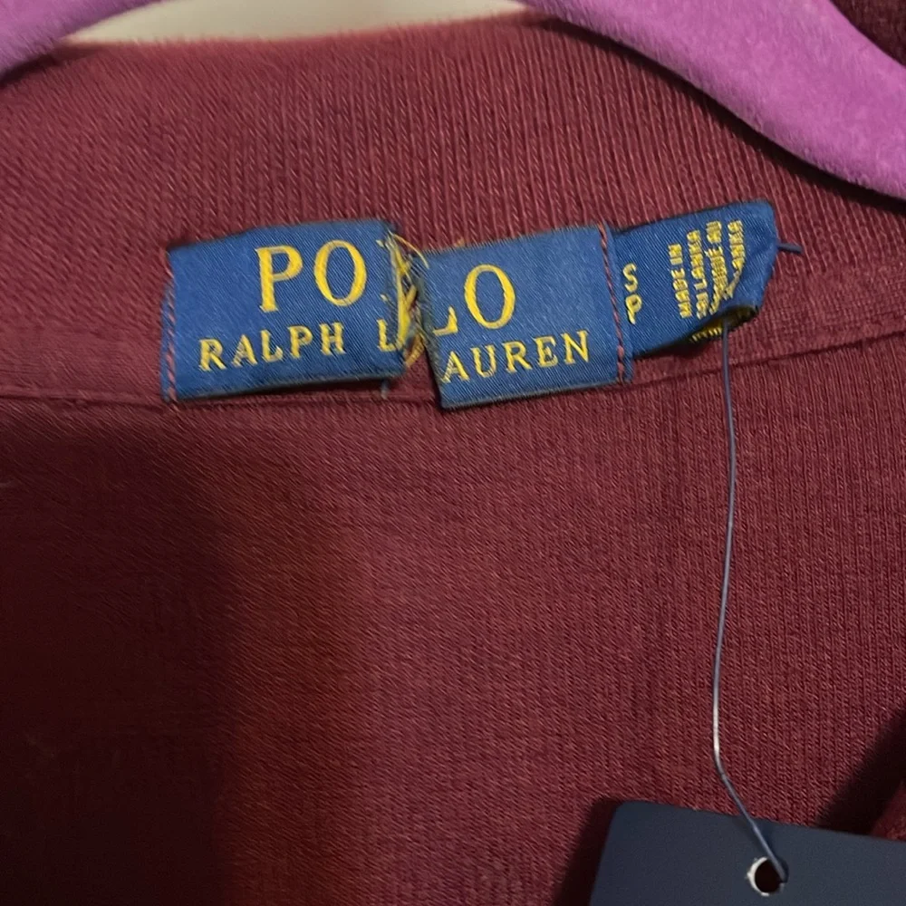 Polo by Ralph Lauren Burgundy Quarter-Zip Long Sleeve Shirt